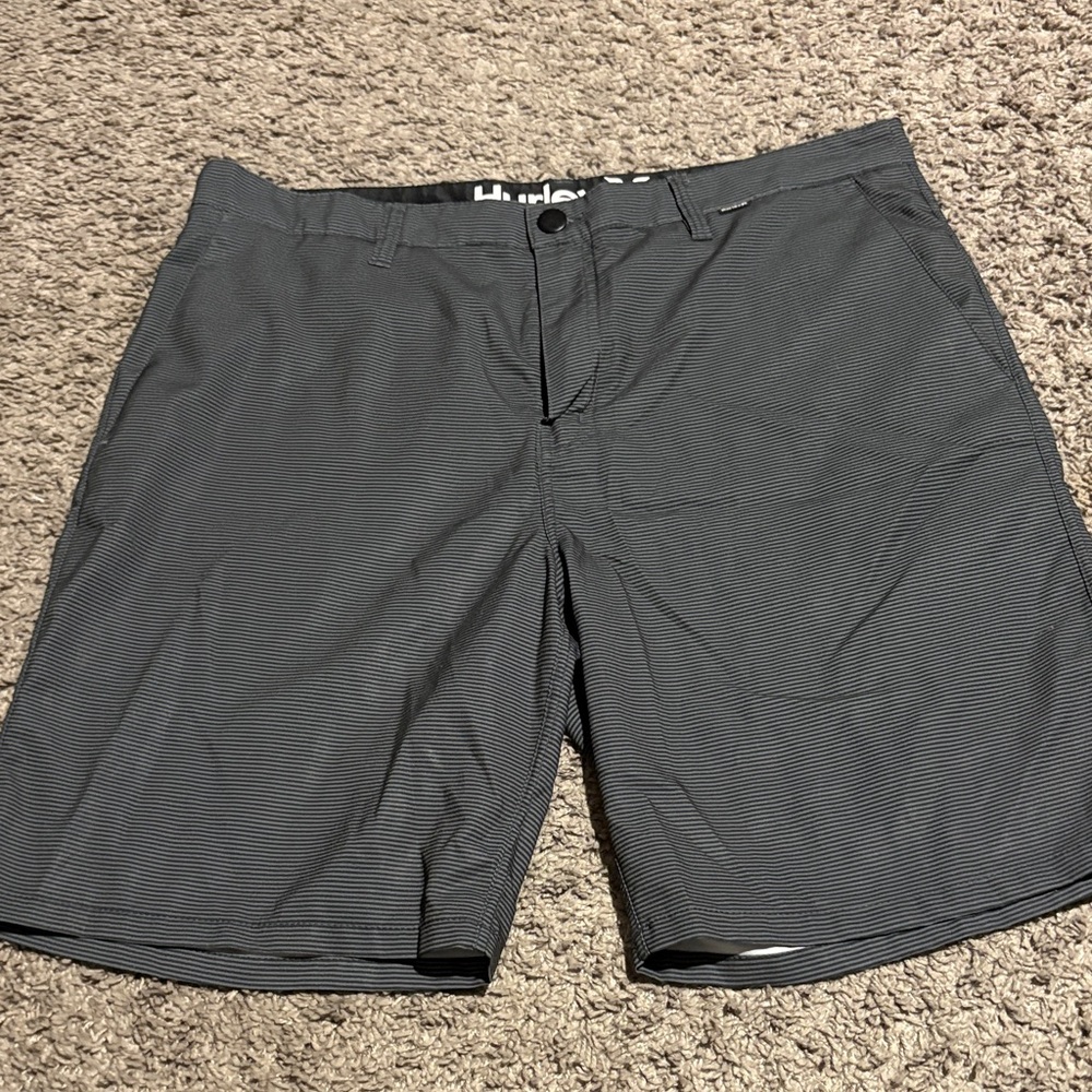 Hurley Men's Dark Gray Flat Front Shorts